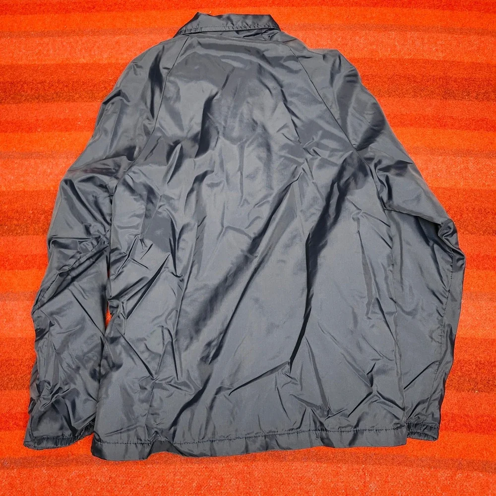 Vintage Townsley Coach Jacket Blue Nylon Mens Medium Cotton Lined Blank